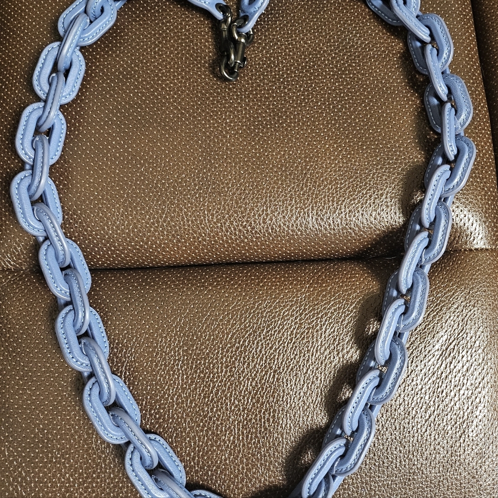 EUC Coach LONG Leather Chain Strap